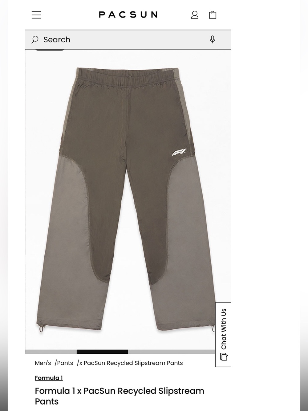 Formula 1 x PacSun Slipstream Pants